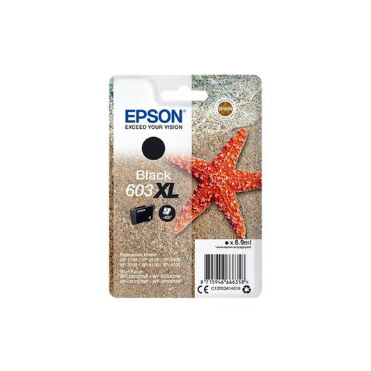 ORIGINALE EPSON T603XL NERA C13T03A14010 PER EPSON PER XP-2100,3100,WF-2810,2830,2835 CAPACITA 500 PAGINE