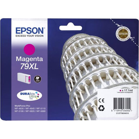 ORIGINALE EPSON T7903 MAGENTA C13T79034010 PER EPSON WF4630 4640 5620 5110DW 5690DW 5190DW 79XL 17.1ML - 2.000 PAG.