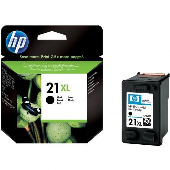 ORIGINALE HP 21XL NERA C9351CE PER HP HP F370,D1360,F2180,PSC 1402 21XL C9351CE CAPACITA 12ML - 475 PAGINE