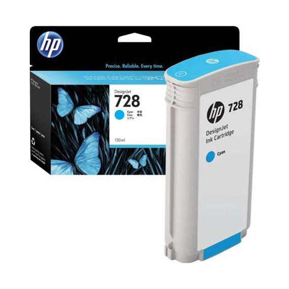 ORIGINALE HP 728 CIANO 130ML F9J67A PIGMENT PER HP Designjet T730 ,T830 728 CAPACITA 130ML