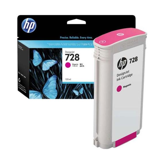 ORIGINALE HP 728 MAGENTA 130ML F9J66A PIGMENT PER HP Designjet T730 ,T830 728 CAPACITA 130ML