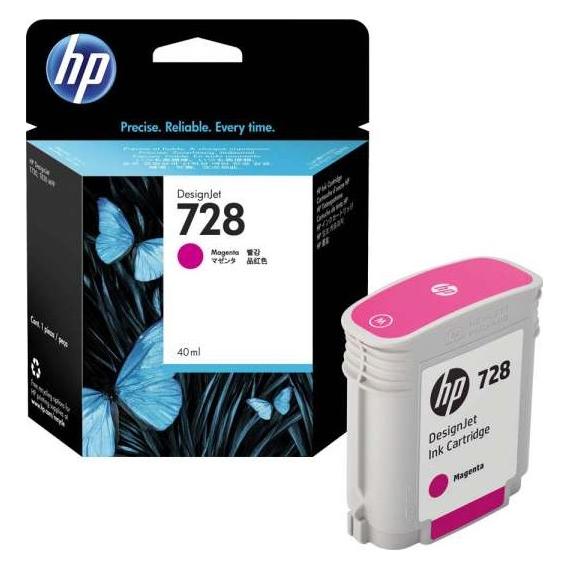 ORIGINALE HP 728 MAGENTA F9J62A PIGMENT PER HP Designjet T730 ,T830 728 CAPACITA 40ML