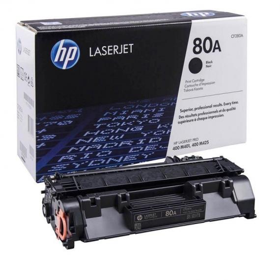 ORIGINALE HP CF280A NERO PER HPLASERJET PRO 400 M401A,M401D,M401DN,M401DNE,M401DW,M401N,M425DN,M425DW 80A 2.700 PAGINE