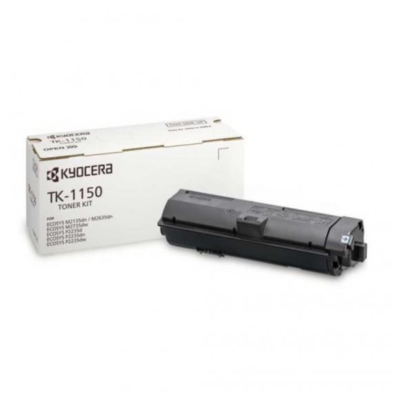 ORIGINALE KYOCERA TK1150 NERO 1T02RV0NL0 CON CHIP PER KYOCERA M2135,M2635,M2735,P2200,P2235 TK-1150 3.000 PAGINE
