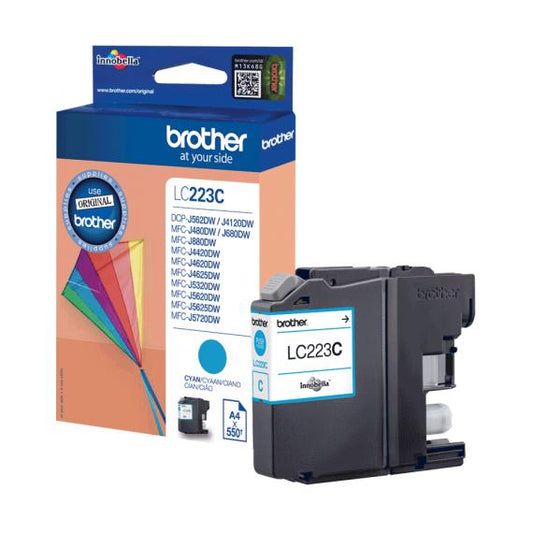 ORIGINALE LC223C CIANO PER BROTHER J4620 J4625 J5625 J4120 J5320 J5720 LC-223 5,9ml 500 PAGINE