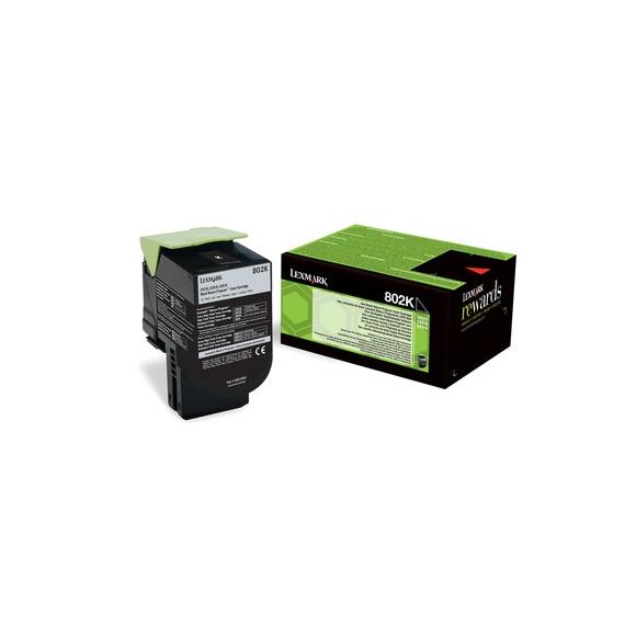 ORIGINALE LEXMARK 802K NERO 80C20K0 PER LEXMARK CX310N CX310DN CX410DE CX410DTE CX410E CX510 CAPACITA 1.000 PAGINE