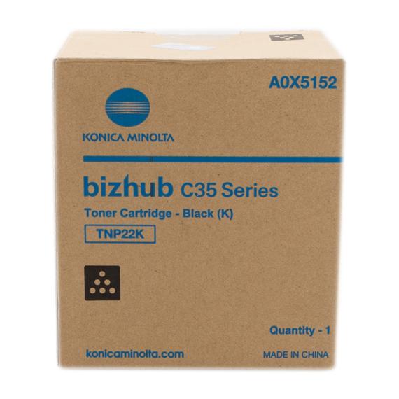 ORIGINALE MINOLTA TNP-22BK NERO A0X5152 PER MINOLTA BIZHUB C35, C35P TNP22 CAPACITA 5.200 PAGINE