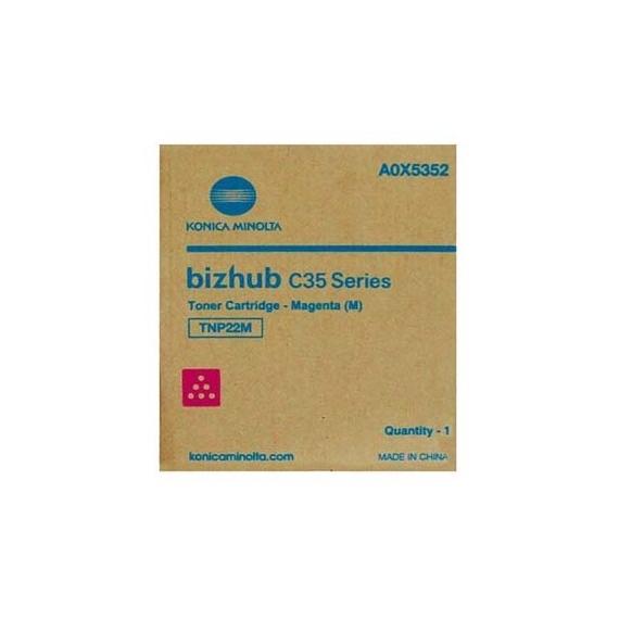 ORIGINALE MINOLTA TNP-22M MAGENTA A0X5352 PER MINOLTA BIZHUB C35, C35P TNP22 CAPACITA 4.500 PAGINE