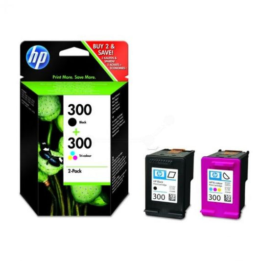 PACK ORIGINALE HP 300BK + HP 300C CN637EE PER HP D2560 F4210 F4224 F4272 F4280 CC640EE + CC643EE