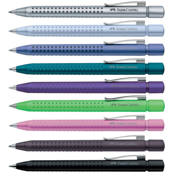 Penna a sfera a scatto Faber-Castell Grip 2011 XB argento 144111