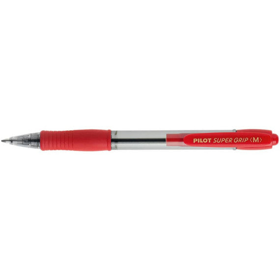 Penna a sfera a scatto Pilot BPGP Supergrip 1 mm rosso 001442