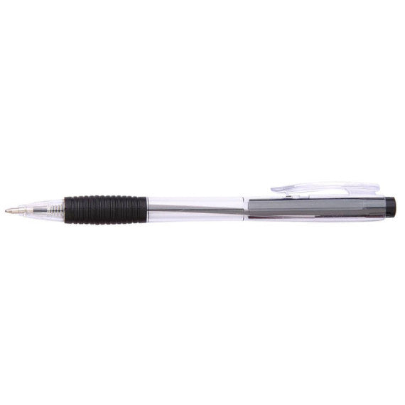 Penna a sfera a scatto ricaricabile Office Products punta 0,7 mm - nero conf. 50 pezzi - 17015611-05
