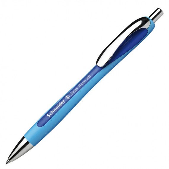 Penna a sfera a scatto Slider Rave - punta XB - blu - Schneider