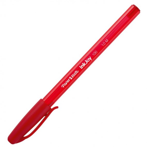 Penna a sfera con cappuccio Inkjoy 100 - punta 1,0mm - rosso - Papermate