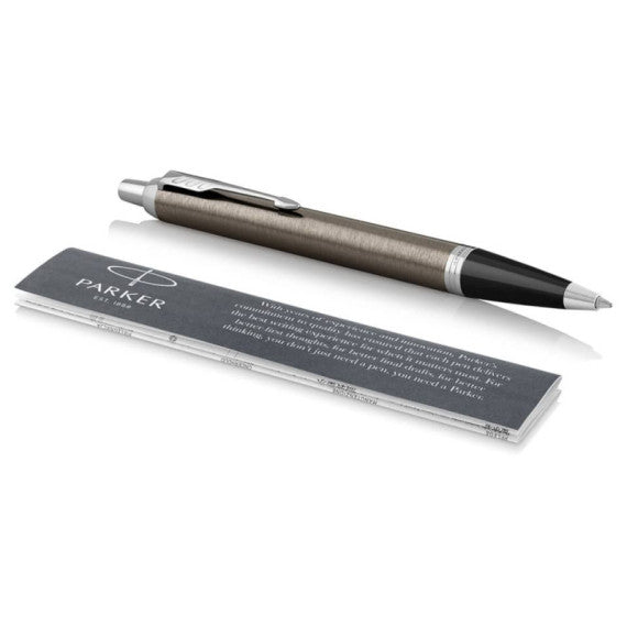 Penna a sfera Parker IM punta M inchiostro blu Parker Dark Espresso CT 1931671