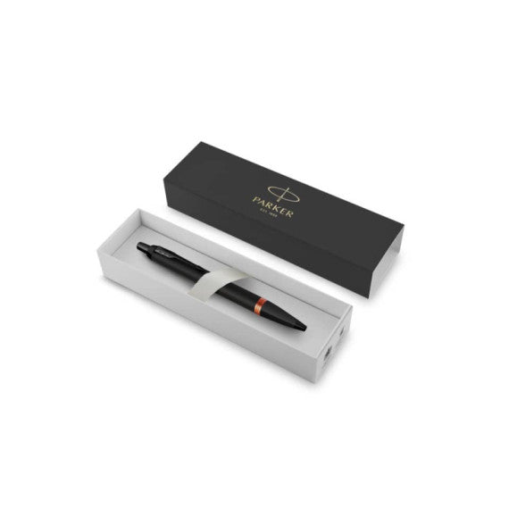 Penna a sfera Parker IM Vibrant Ring Orange punta M Parker 2172946