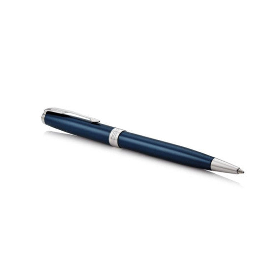 Penna a sfera Parker Sonnet punta M inchiostro nero Subtle Blue CT 1931536