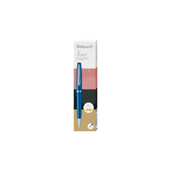 Penna a sfera Pelikan Jazz® Noble Elegance in cofanetto regalo tratto blu fusto blu e argento - 821780