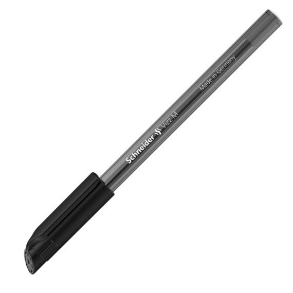 Penna a sfera Vizz - con cappuccio - punta media - nero - Schneider