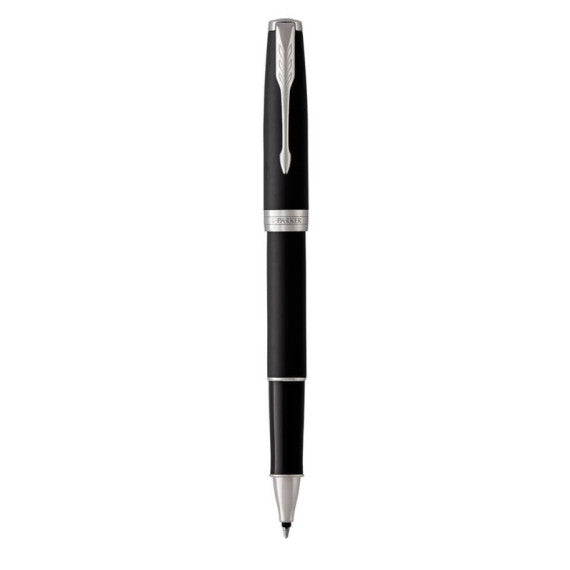 Penna roller Parker Sonnet punta F inchiostro nero Parker Matte Black CT 1931523