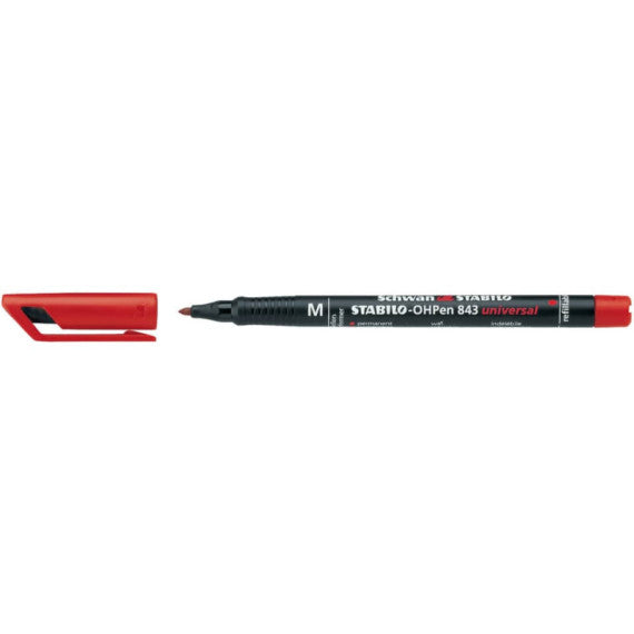 Penna Stabilo OHPen universal Medio (M) 1 mm rosso 843/40