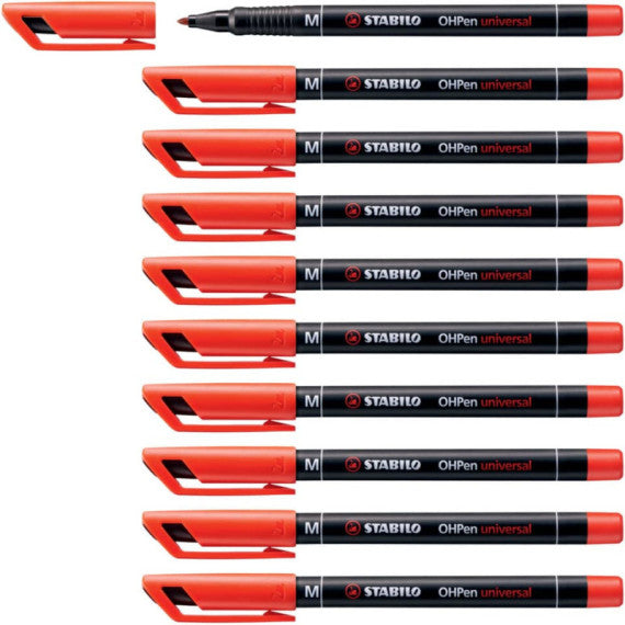 Penna Stabilo OHPen universal Medio (M) 1 mm rosso 843/40