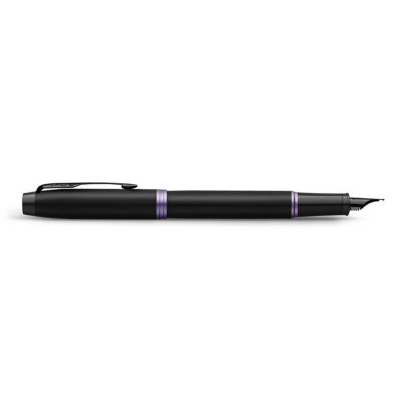 Penna stilografica Parker IM Vibrant Ring punta F inchiostro blu Parker Purple - 2172948