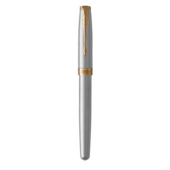 Penna stilografica Parker Sonnet Parker punta F inchiostro nero Stainless Steel GT - 1931504