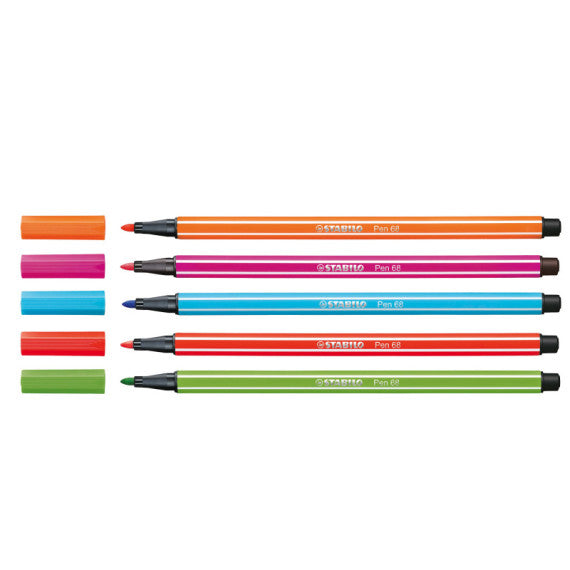 Pennarelli Pen 68 - colori assortiti - Stabilo - scatola in metallo 50 pezzi