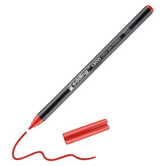 Pennarello 1300 - punta tonda 2.0 mm - rosso - Edding