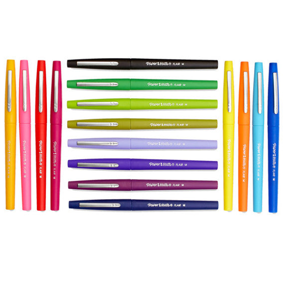 Pennarello Flair Nylon - colori assortiti Tropical - Papermate - conf. 16 pezzi