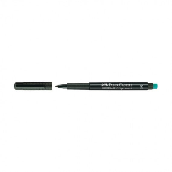 Pennarello Multimark universale permanente con gomma - punta media 1,0mm - nero - Faber Castell
