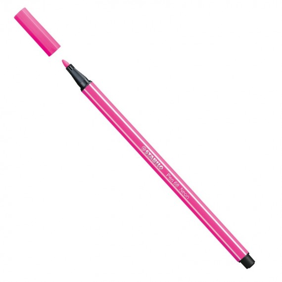 Pennarello Pen 68 - colori assortiti neon - Stabilo - astuccio 6 pezzi
