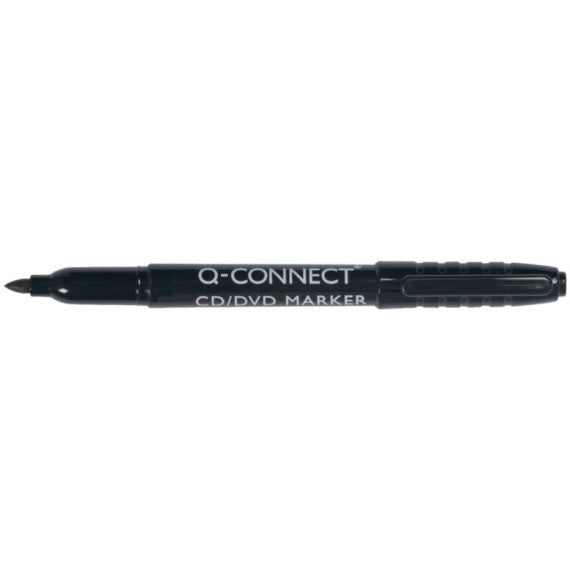 Pennarello permanente per CD Q-Connect punta tonda 1 mm nero KF02300