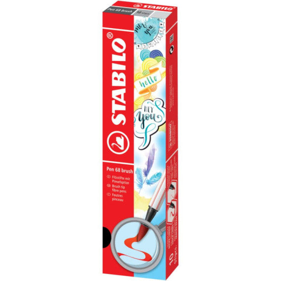 Pennarello Stabilo Pen 68 brush - punta a pennello - M 1 mm blu turchese 568/51