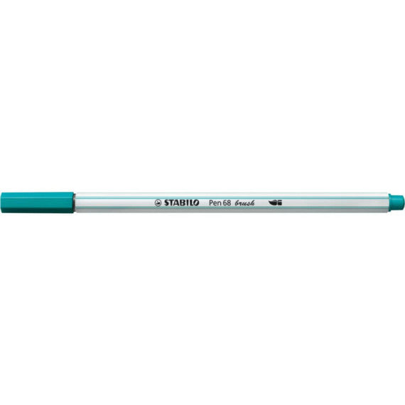 Pennarello Stabilo Pen 68 brush - punta a pennello - M 1 mm blu turchese 568/51