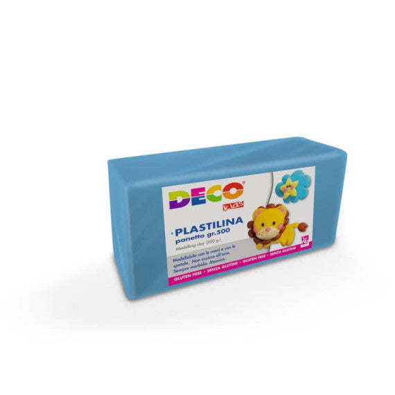 Plastilina Deco in panetto da 500 g azzurro 07027