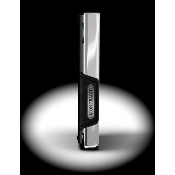 PORTA TESSERE MONDRAGHI ELEGANCE BLACK - MINI WALLET IN PELLE CON PROTEZIONE RFID - 9 TESSERE CARDS + BANCONOTE MADE IN ITALY