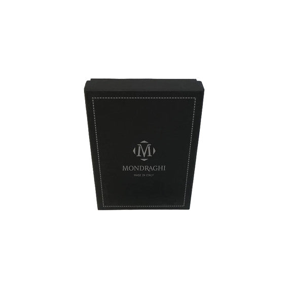 Porta tessere Mondraghi ONE BLACK ,mini wallet in pelle con protezione RFID,fino a 9 cards + banconote Made in Italy