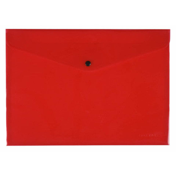 Portadocumenti con bottone Q-Connect A4+ ppl rosso KF03594