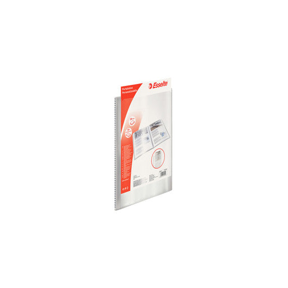 Portalistini personalizzabile - 22x30 cm - 20 buste antiriflesso - trasparente - Esselte