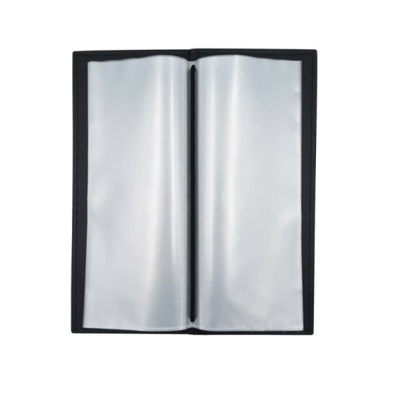 Portamenu' in PP Lebez a 10 tasche - mezzo A4 - nero - 80560N
