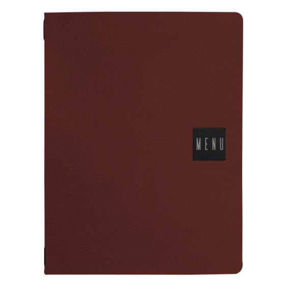 Portamenù Talk - 3 inserti doppi inclusi - A4 - 24,3 x 31,6 cm - bordeaux - Stilcasa