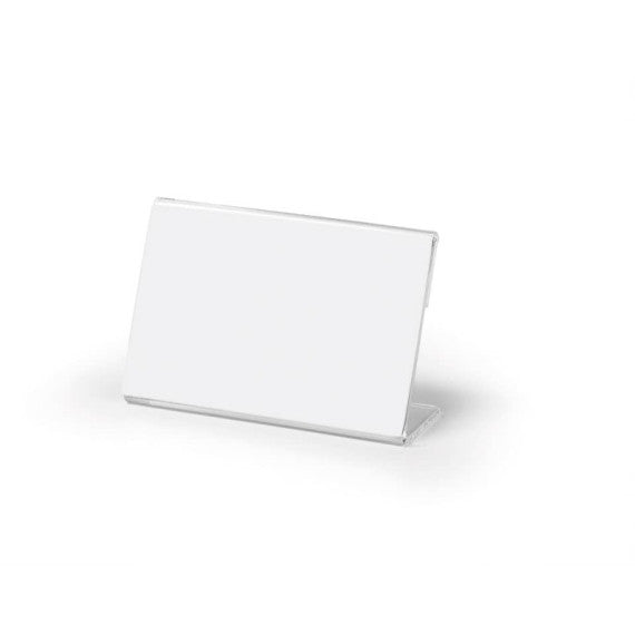 Portanome da tavolo Lebez in acrilico - 6,5x4,2 cm - trasparente - conf. 24 pezzi - 50984