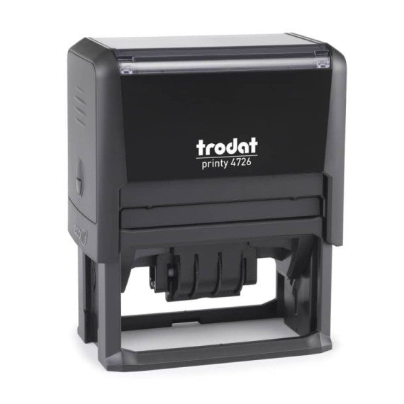 Printy 4726 - Datario con testo PERSONALIZZATO fino a 3+3 righe dimens. max personalizzazione 75x38 mm - 181807