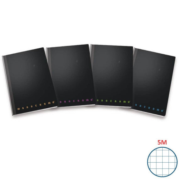 Quaderno a quadretti Pigna Maxi filo singer 5M - 62 ff - cover pp assortiti - 80 gr. A4 - Conf. 5 pezzi 02312185M