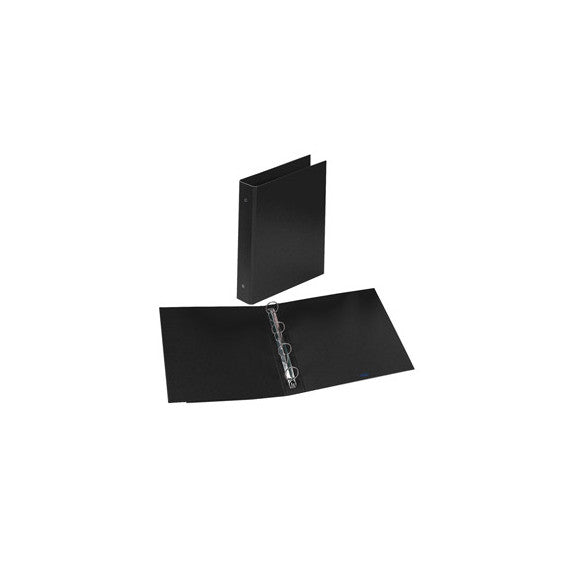 Raccoglitore Europa - 4 anelli tondi 50 mm - dorso 6 cm - 22x30 cm - nero - Favorit