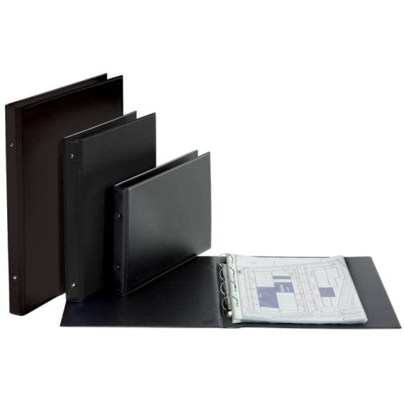 Raccoglitore FAVORIT 35,5x44 cm (libro) 4 anelli tondi Ø 30 mm nero - 100460473