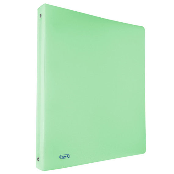 Raccoglitore Pastel - 4 anelli tondi 30 mm - 22 x 30 cm - PP - smeraldo - Favorit