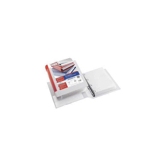Raccoglitore personalizzabile Stelvio TI - 4 anelli a D 40 mm - dorso 5,5, cm - 22x30 cm - rosso - Sei Rota